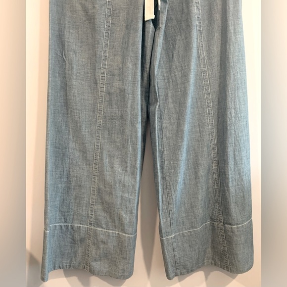 NWT, Maeve/Anthropologie La Ponche Cotton Pull On Denim Wide Leg Pant, Sz STall - Picture 6 of 14